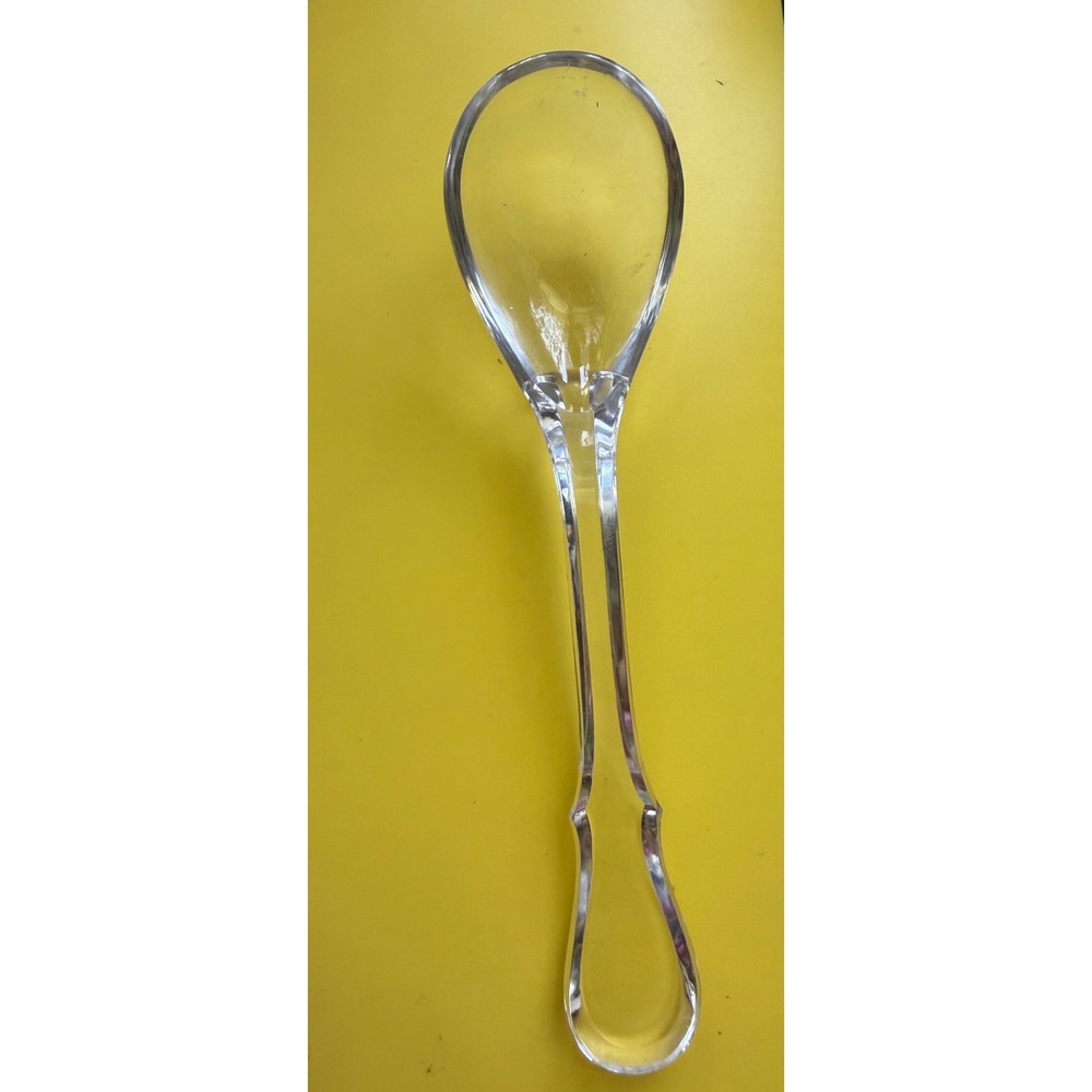 Clear Serving Spoon Unisex Excellent Glass Minimalist Teardrop Handle 2.0 oz